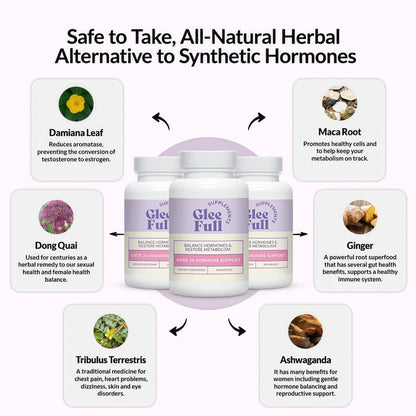 GleeFull Over 30 Hormone Support - Menopause Supplements for Women - Hormone Support for Women